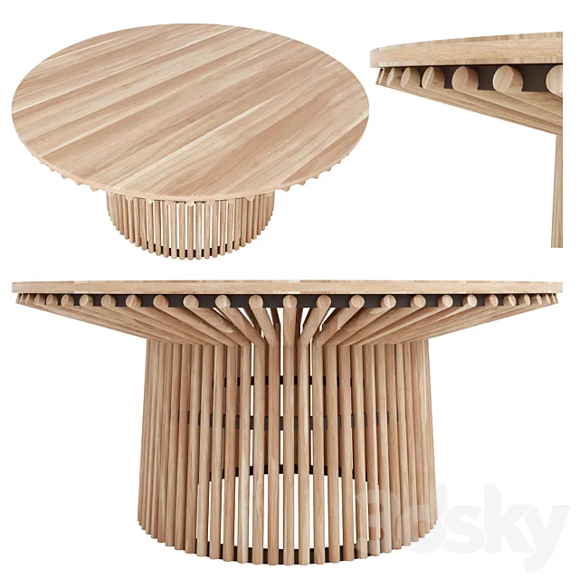 FISH large dining table 3D Model