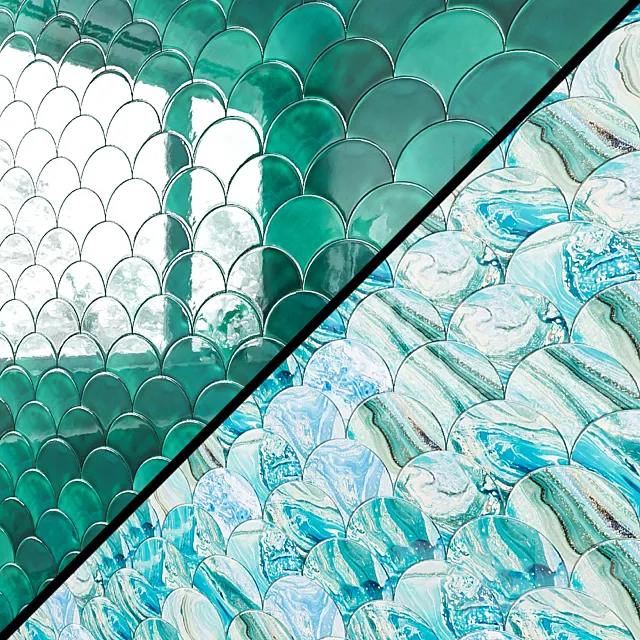 Fish Scale Tile 3D Model