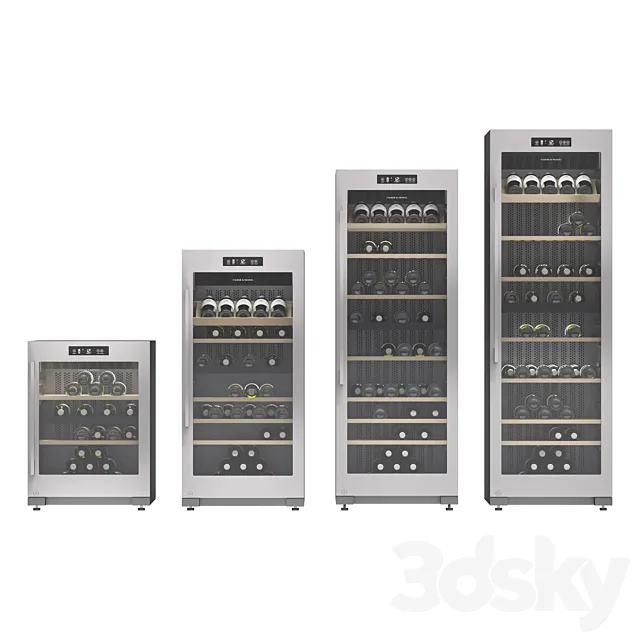 Fisher and Paykel \ Fisher and Paykel wine coolers set 3DModel