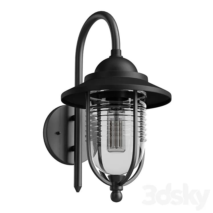 Fishermans Wall Lantern Black 3D Model Free