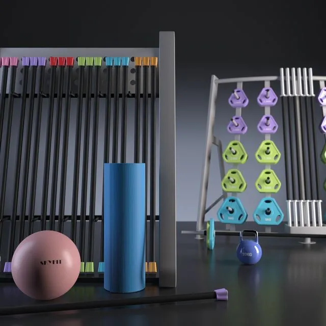 Fitness accessories 3D Model