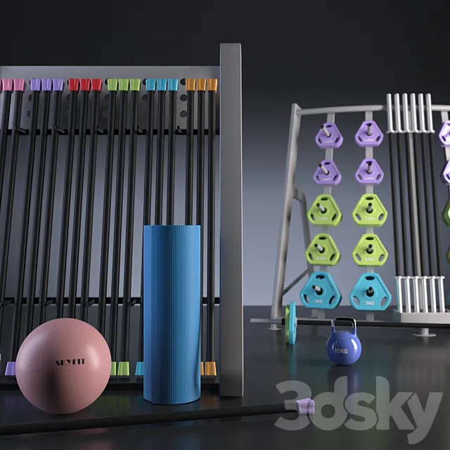 Fitness accessories _ Fitness Accessories 3D Model