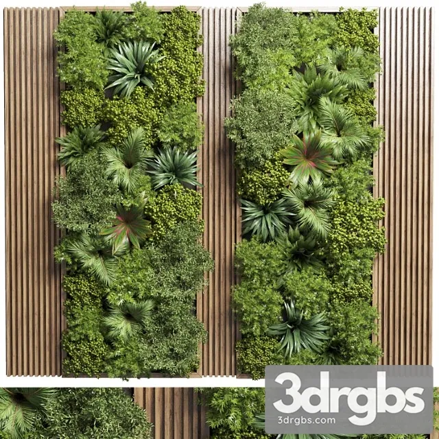 Fitowall Wood Frame Vertical Graden Wall Decor Bax 3D Model Free