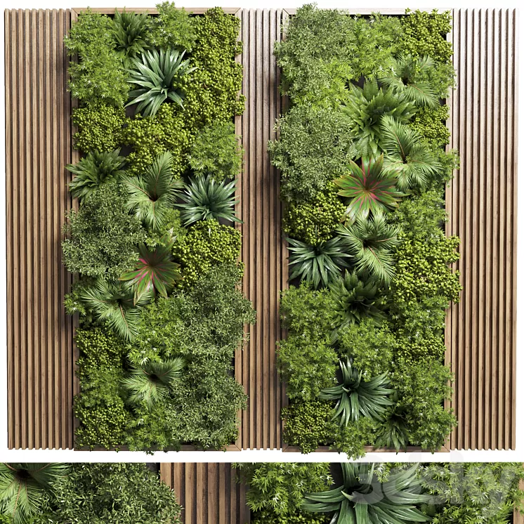 Fitowall Wood frame Vertical graden wall decor bax