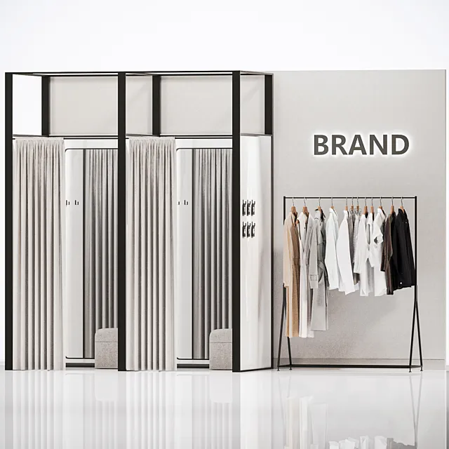 Fitting room for a clothing store 3D Model
