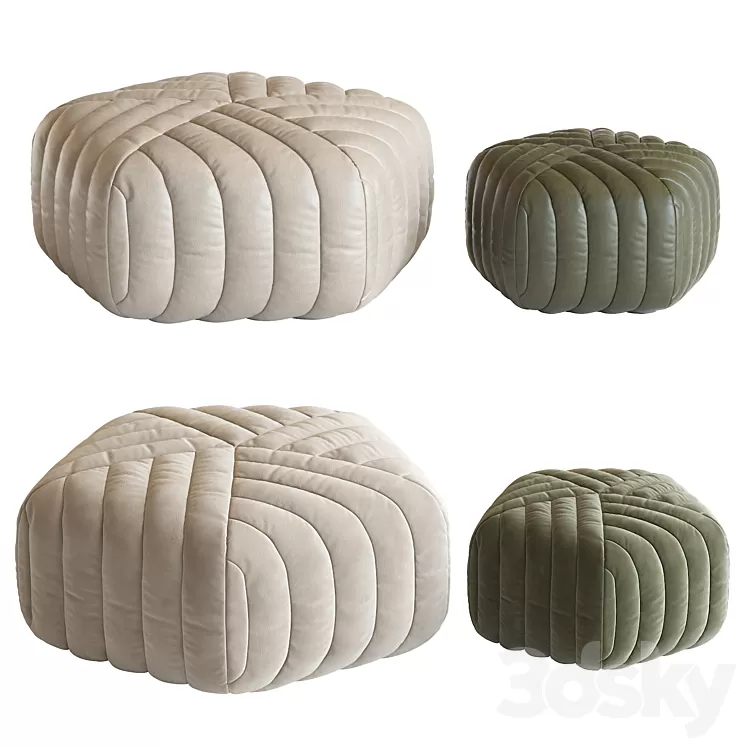 Five Ottoman 3D Model
