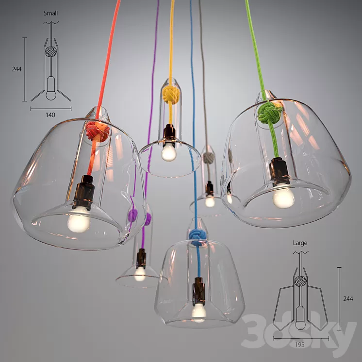 Fixtures Vitamin (Knot Pendant Lamp- Large Small) 3D Model