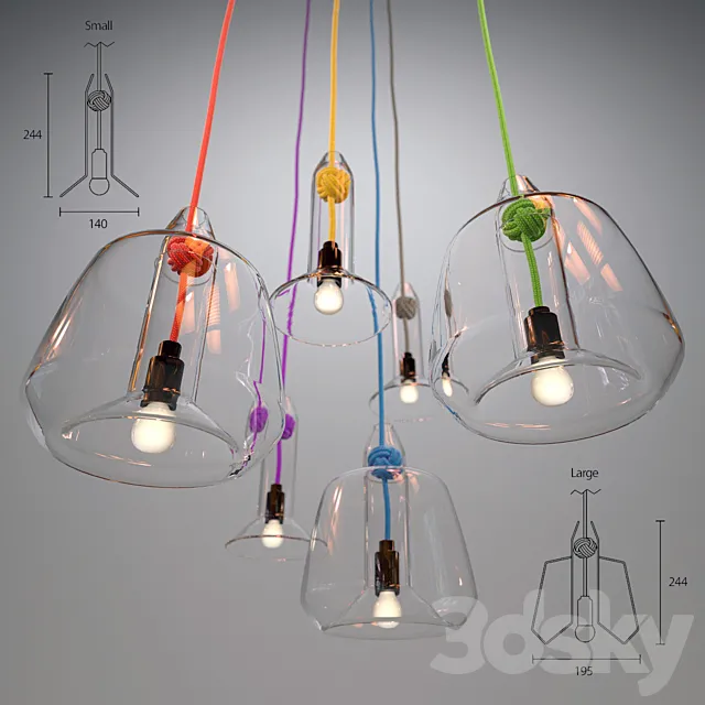 Fixtures Vitamin (Knot Pendant Lamp- Large. Small) 3DModel