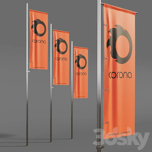 Flag 3D Model