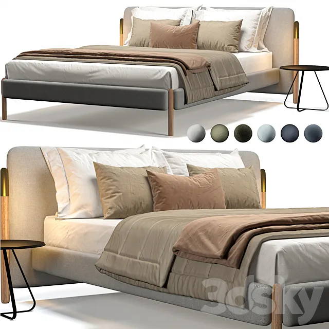 Flag Bolzan Queen Bed 3D Model