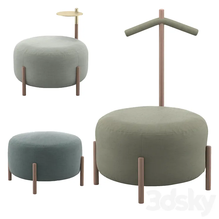 FLAG Pouffe By Bolzan Letti 3D Model Free
