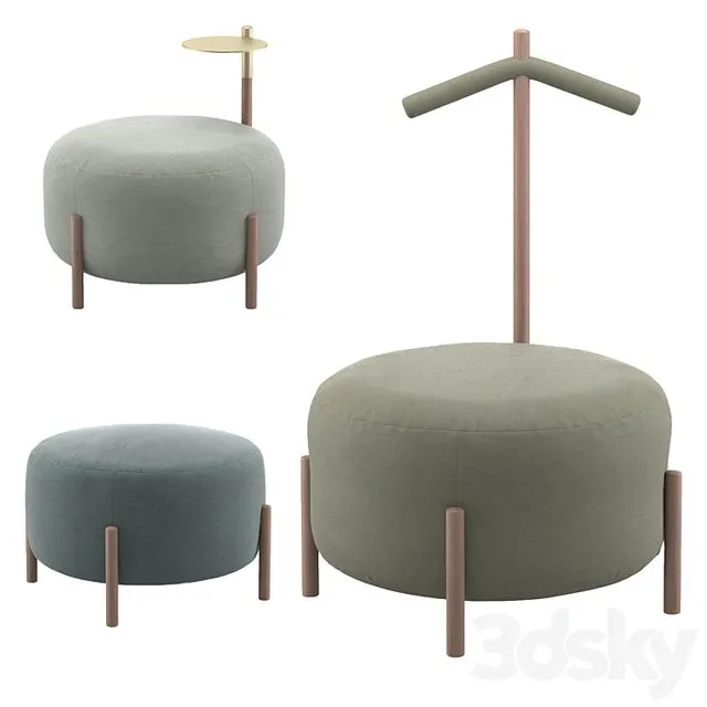 FLAG Pouffe By Bolzan Letti 3D Model