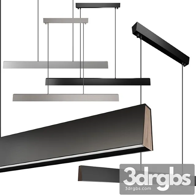 Flair LED Linear Suspension Light by Blackjack 3D Model Free