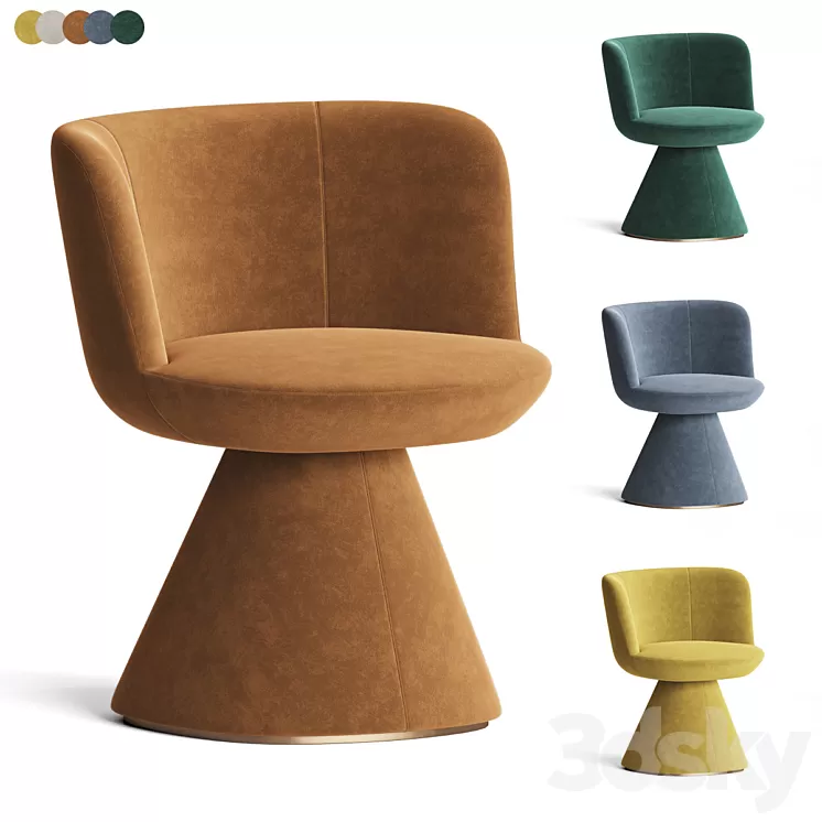 Flair O Dining Chair B&B Italia 3D Model Free