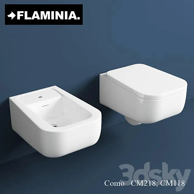Flaminia Como toilet and bidet 3DModel