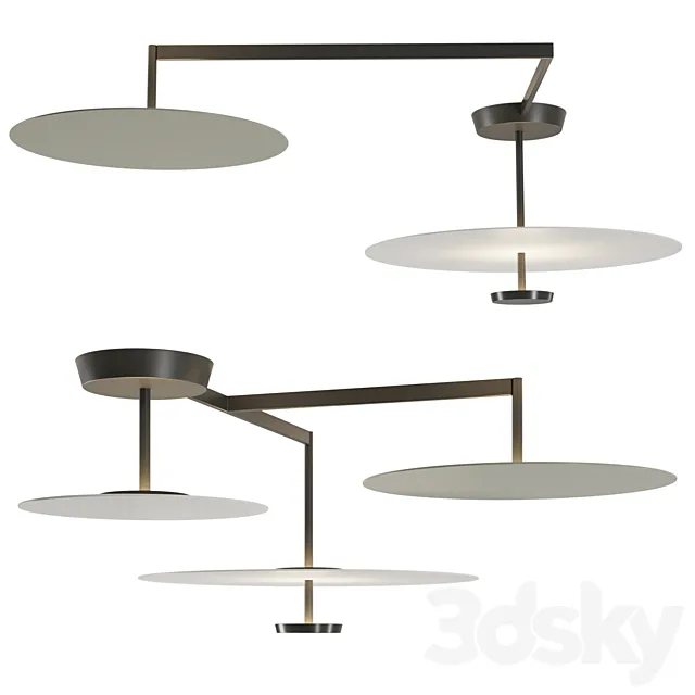 Flat Ceiling Lamp by vibia 3DModel