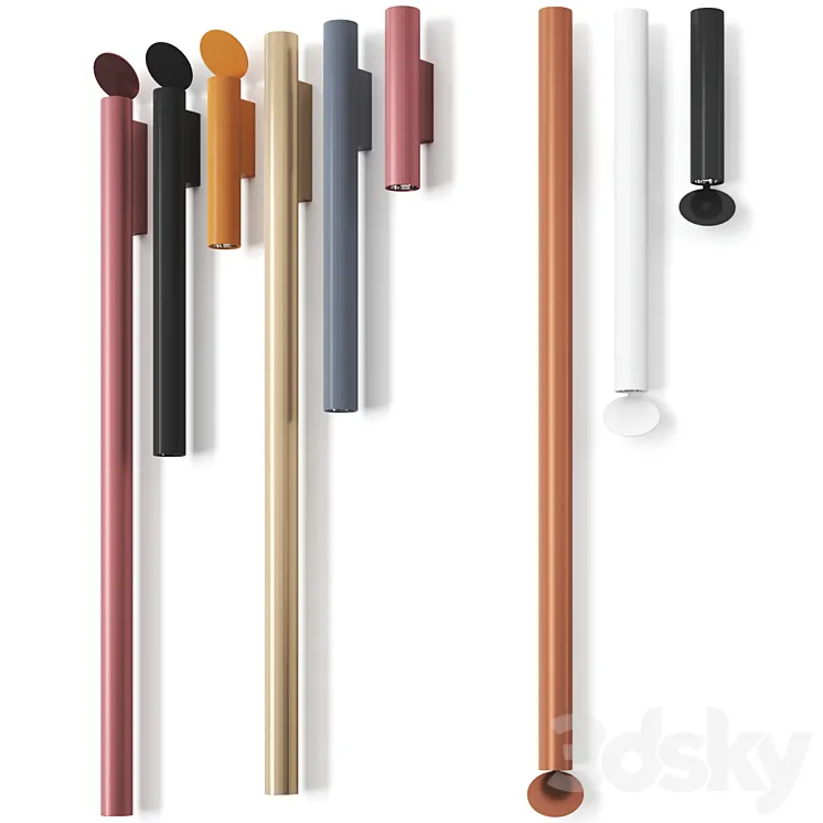 Flauta Riga Indoor by Flos Wall Lamp 3D Model Free