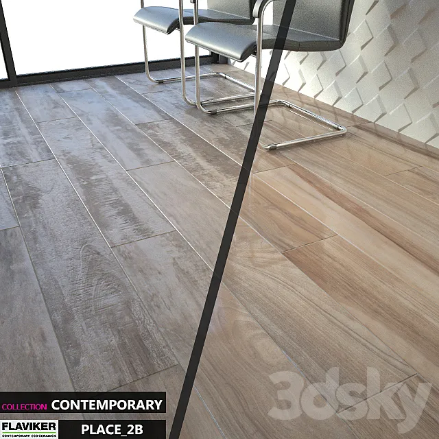 FLAVIKER COLLECTION CONTEMPORARY PLACE 2B ASPEN HAVANA DUBLIN TAUPE Set 01 3DModel