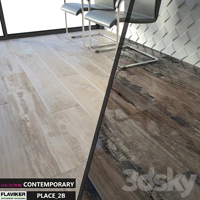 FLAVIKER COLLECTION CONTEMPORARY PLACE 2B DUBLIN BEIGE SMOKED Set 01 3DModel