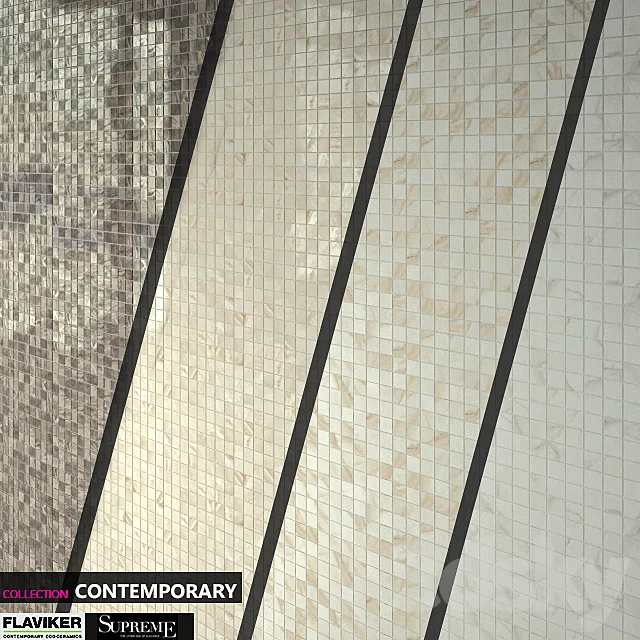 FLAVIKER COLLECTION CONTEMPORARY SUPREME MOSAICO MINI Set 08 3DModel