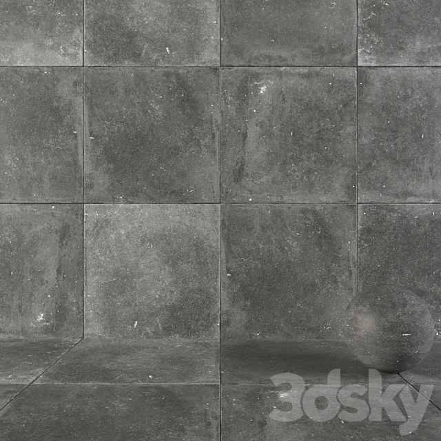 Flaviker Nordik Stone Black 120x120 3DModel