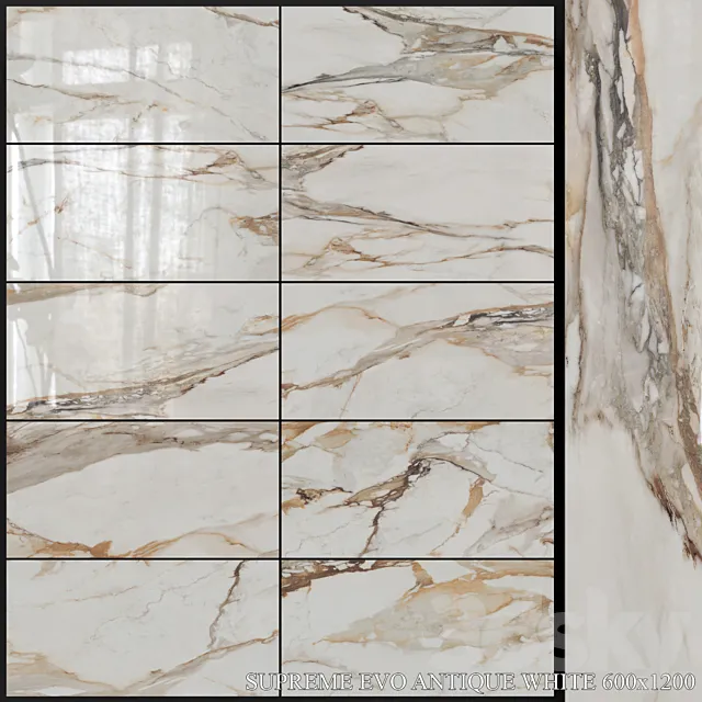 Flaviker Supreme Evo Antique White 600x1200 3D Model