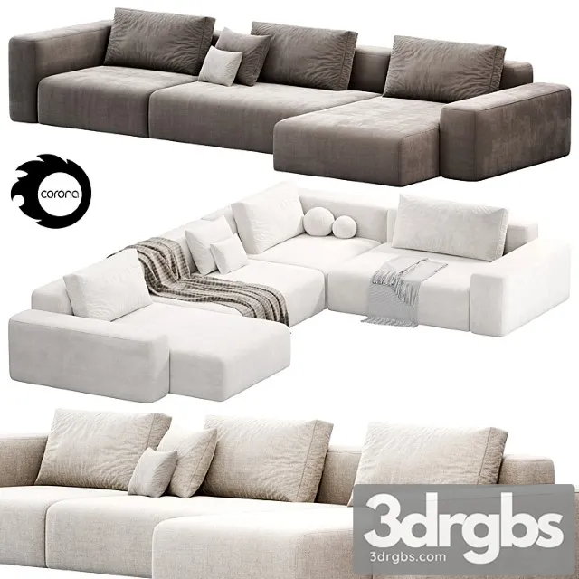 Flavio Adriana Sofa By Linia Contempo Divany 3D Model Free