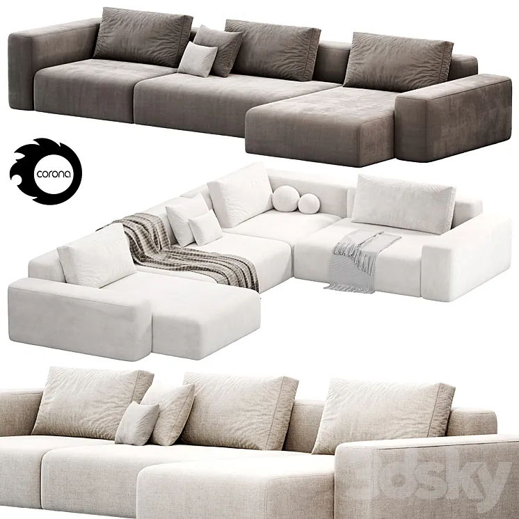 FLAVIO Adriana Sofa by LINIA CONTEMPO sofas 3D Model Free
