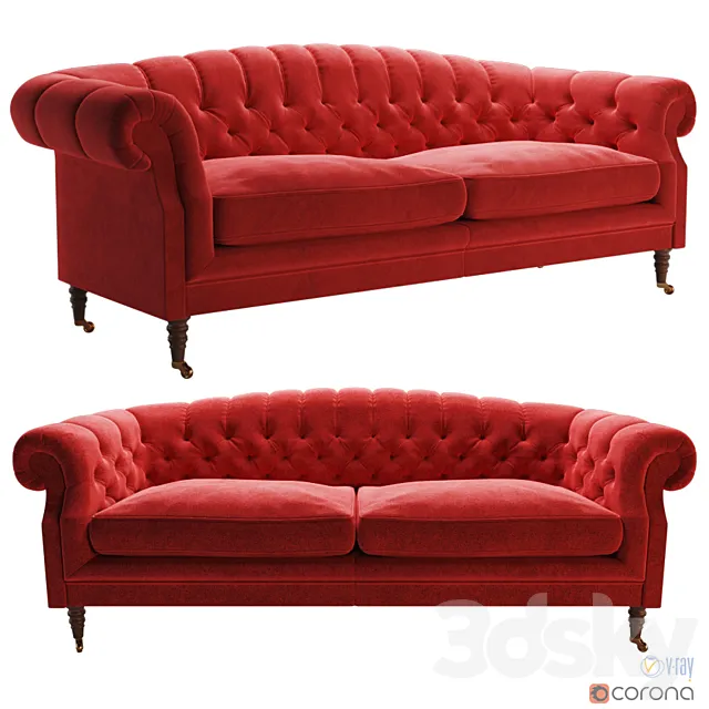 Flemming & Howland Bradwell sofa 3D Model