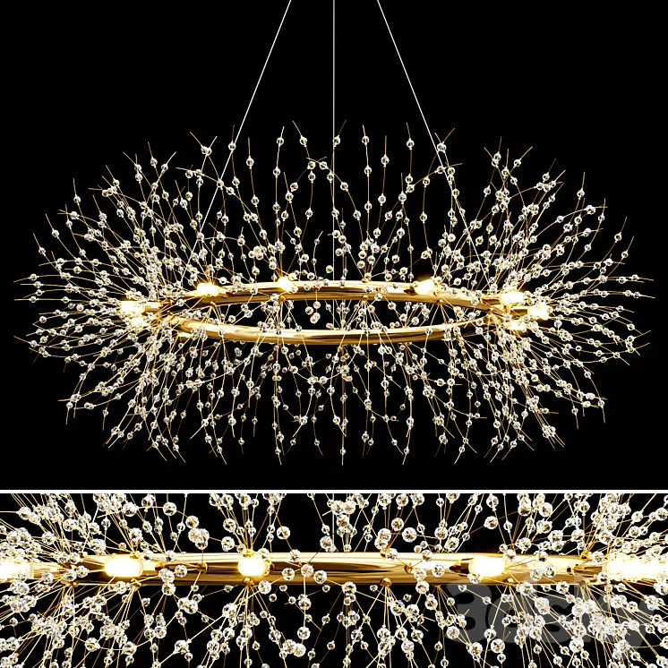 Fleur Chandelier 3D Model Free