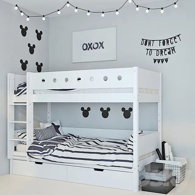 Flexa Bunk Bed 1 3D Model