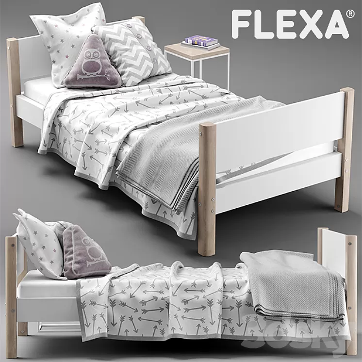 FLEXA SINGLE BED 3D Model