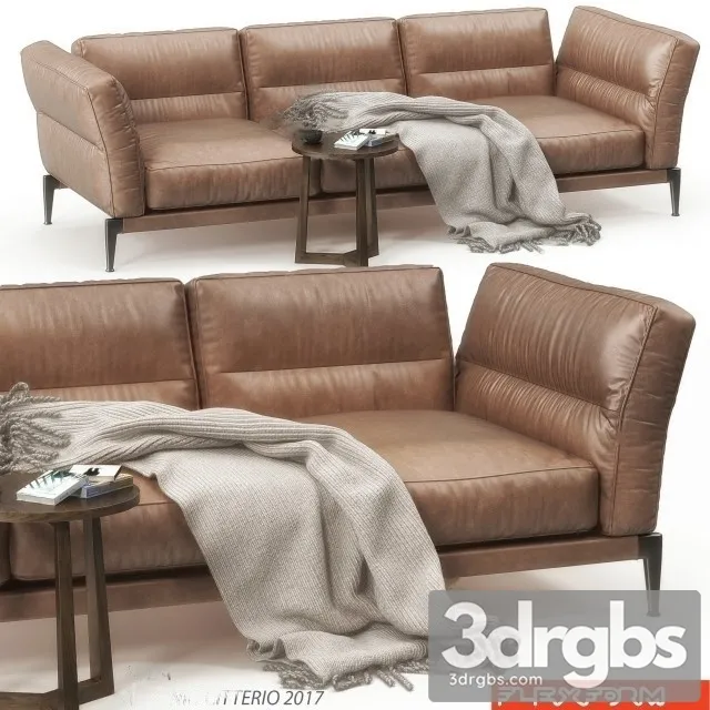 Flexform Adda Sofa 01 3D Model Free