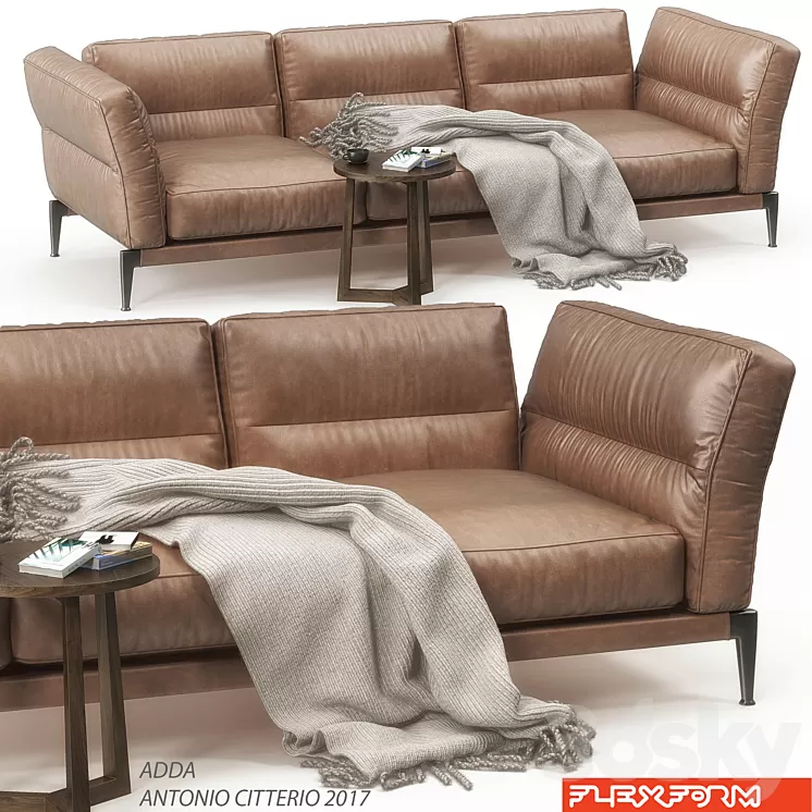 Flexform Adda sofa set 3D Model