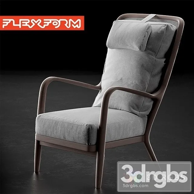 Flexform Agave Armchair 2 3D Model Free