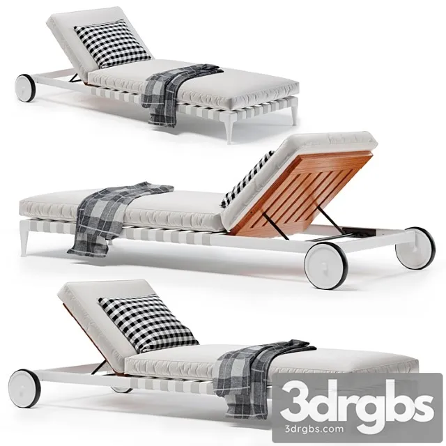 Flexform atlante sun lounger 2 3D Model Free