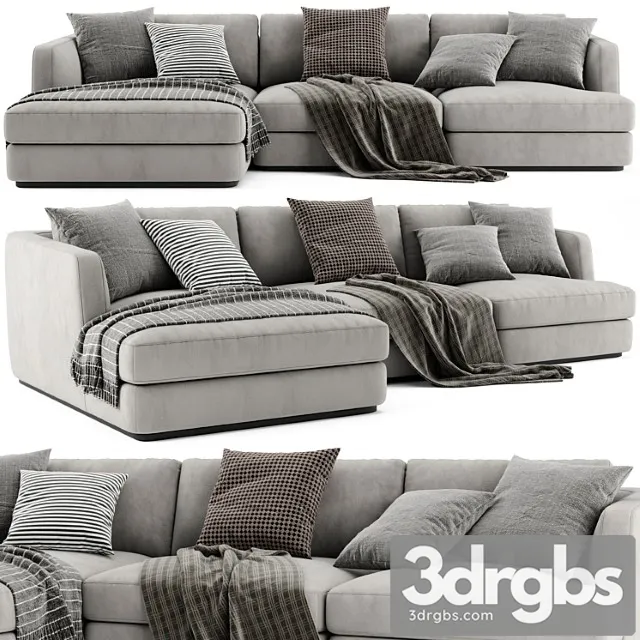 Flexform Barret Chaise Longue Sofa 2 3D Model Free