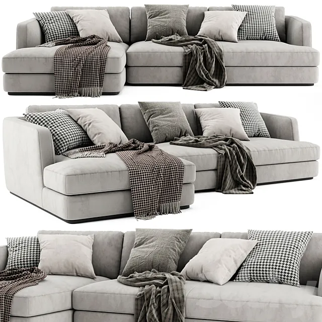 Flexform Barret Chaise Longue Sofa 3D Model