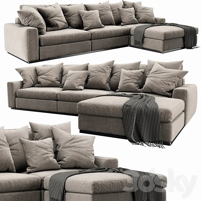 Flexform Beauty Chaise Lounge 3D Model