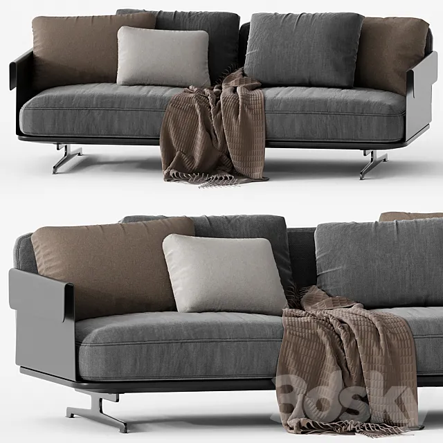 Flexform BRETTON Fabric sofa 3D Model