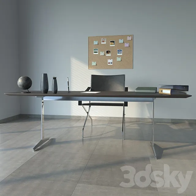 FLEXFORM CARLOTTA armchair & CESTONE table 3D Model