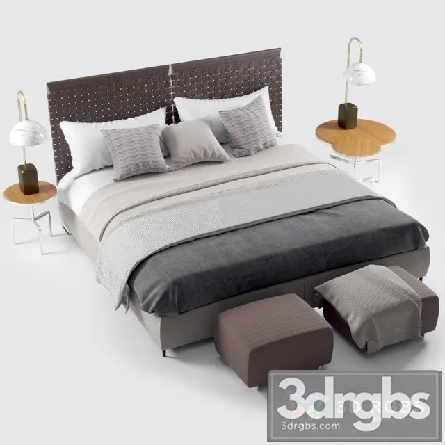 Flexform Cestone Bed 3D Model Free