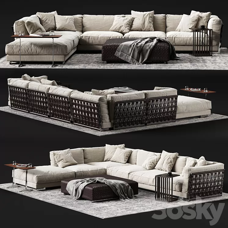 FLEXFORM CESTONE Corner Sofa 3D Model