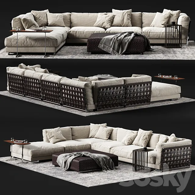 FLEXFORM CESTONE Corner Sofa 3DModel