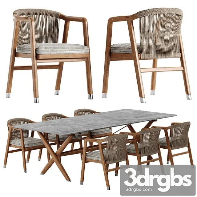 Flexform crono chair boma table set