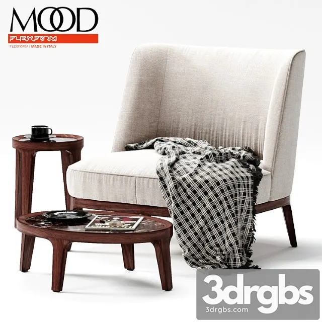 Flexform dragonfly armchair 3D Model Free