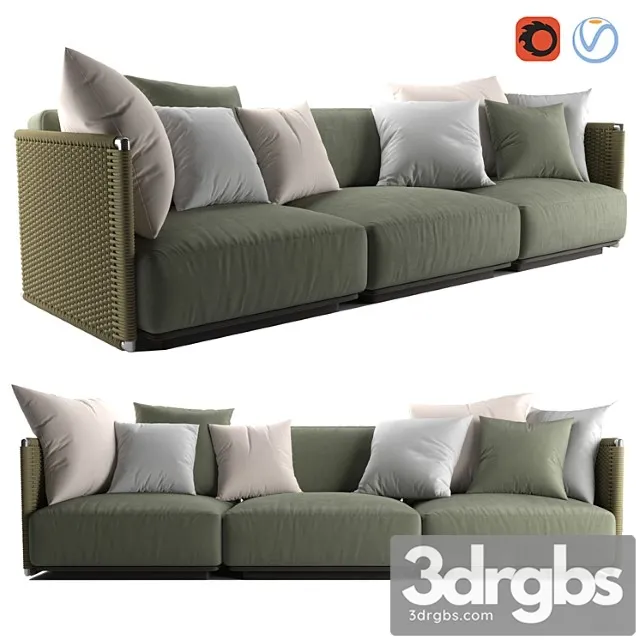 Flexform eddy outdoor sofa 2 3D Model Free