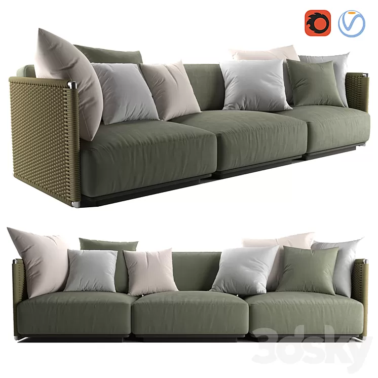 Flexform Eddy OUTDOOR sofa 3D Model