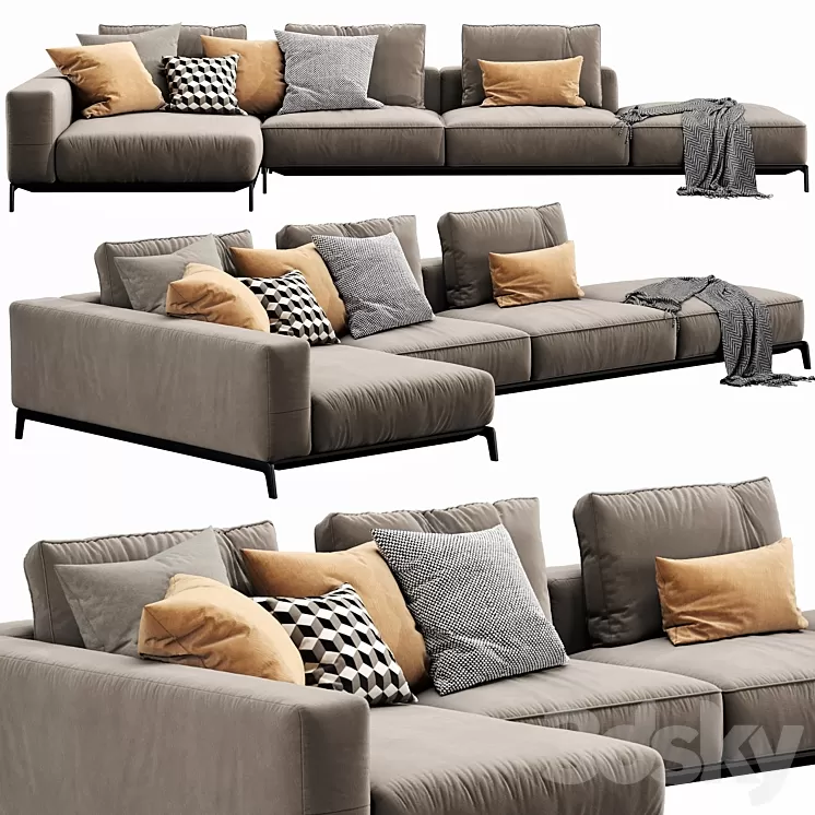 Flexform Ettore Sectional 3D Model