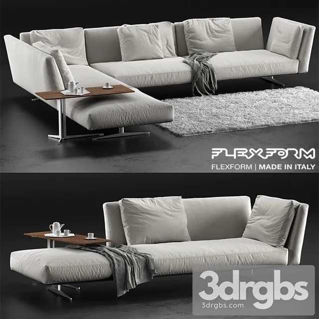 Flexform Evergreen Sofa 01 3D Model Free